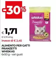 Whiskas - Alimento Per Gatti Pranzetti