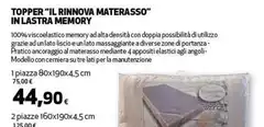 Topper "Il Rinnova Materasso" In Lastra Memory