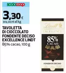 Lindt - Tavoletta Di Cioccolato Fondente Deciso Excellence