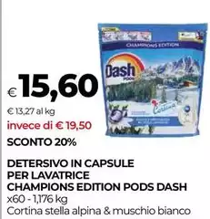 Dash - Detersivo In Capsule Per Lavatrice Champions Edition Pods