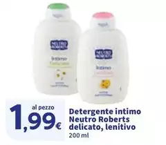 Neutro Roberts - Detergente Intimo Delicato, Lenitivo