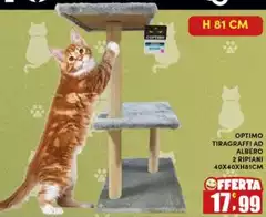 Optimo -  Tiragraffia Albero 2 Ripiani