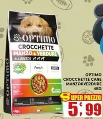 Optimo - Crocchette Cane Manzo&Verdure