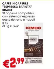 Kimbo - Caffè In Capsule "Espresso Barista" Kimbo - Caffè In Capsule "Espresso Barista"