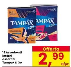 Tampax - 18 Assorbenti Interni Assortiti & Go