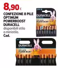 Duracell - Confezione 8 Pile Optimum Powerboost Duracell - Confezione 8 Pile Optimum Powerboost