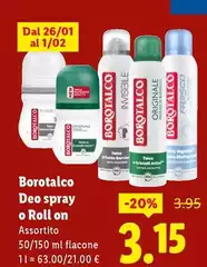 Borotalco - Deo Spray O Roll On