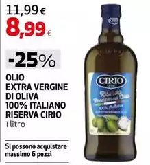 Cirio - Olio Extra Vergine Di Oliva 100% Italiano Riserva