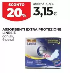 Lines - Assorbenti Extra Protezione Lines - Assorbenti Extra Protezione