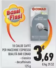 Bassi - 18 Cialde Caffè Per Macchine Espresso Qualità Bar