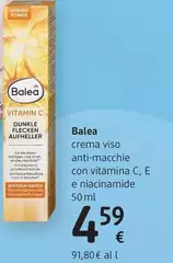 Balea - Crema Viso Anti-Macchie Con Vitamina C, E  E Niacinamide 50 Ml