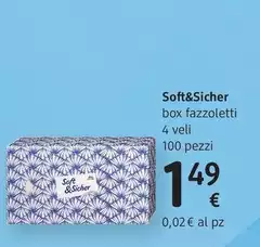 Soft&Sicher - Box Fazzoletti 4 Veli 100 Pezzi Soft&Sicher - Box Fazzoletti 4 Veli 100 Pezzi