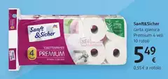 Sanft&Sicher - Carta Igienica Premium 4 Veli 10 Rotoli