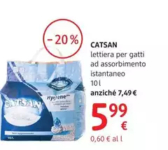 Catsan - Lettiera Per Gatti Ad Assorbimento Istantaneo 10l
