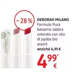 Deborah Milano - Formula Pura Balsamo Labbra Colorato Con Olio Di Jojoba Bio Assort.