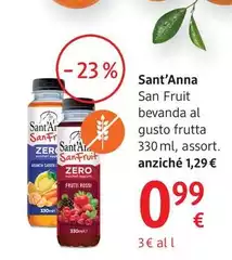 Sant'anna - Sanfruit Bevanda Con Succo Di Frutta 0,33l, Assort.