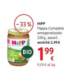 Hipp - Pappa Completa Bio 220g, Assort.