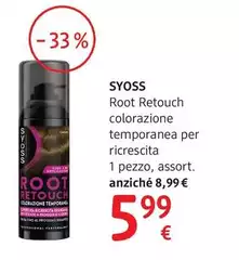 Syoss - Root Retouch Coloarazione Temporanea Per Ricrescita 1 Pezzo, Assort.