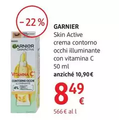 Garnier - Skin Active Crema Contorno Occhi Illuminante Con Vitamina C 50 Ml Garnier - Skin Active Crema Contorno Occhi Illuminante Con Vitamina C 50 Ml
