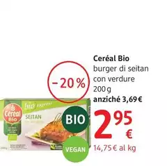 Cereal Bio - Burger Di Seitan Con Verdure 200 G