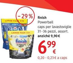 Finish - Powerball Caps Per Lavastoviglie 31-36 Pezzi, Assort.