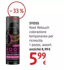 Syoss - Root Retouch Coloarazione Temporanea Per Ricrescita 1 Pezzo, Assort.