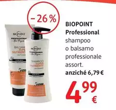 Biopoint Professional - Shampoo O Balsamo Con Formula Professionale Assort.