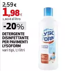 Lysoform - Detergente Disinfettante Per Pavimenti