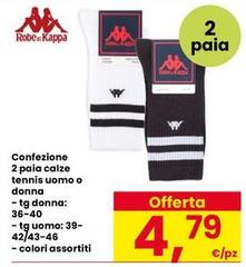 Kappa - Confezione 2 Paia Calze Tennis Uomo O Donna
