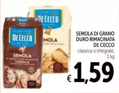 De Cecco - Semola Di Grano Duro Rimacinata