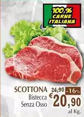 Scottona Bistecca Senza Osso