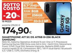 Samsung - Smartphone A17 5G Ds A176B 8+256 Black