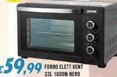 Zephir - Forno Elett Vent 1600W Nero