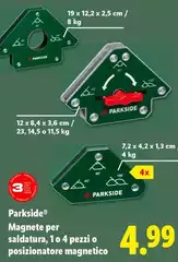 Parkside - Magnete Per Saldatura, 1o 4 Pezzi O Posizionatore Magnetico