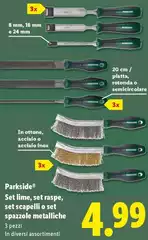 Parkside - Set Lime, Set Raspe, Set Scapelli O Set Spazzole Metalliche