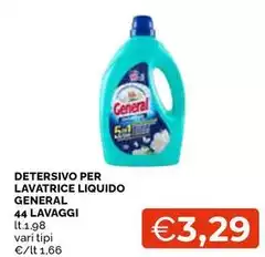 General - Detersivo Per Lavatrice Liquido 44 Lavaggi