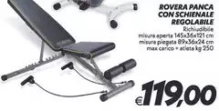 Rovera - Panca Con Schienale Regolabile Rovera - Panca Con Schienale Regolabile