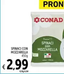 Conad - Spinaci Con Mozzarella
