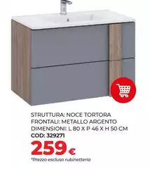 Tortora - Struttura: Noce Frontali: Metallo Argento Dimension! L 80 X P 46 X H 50 Cm Tortora - Struttura: Noce Frontali: Metallo Argento Dimension! L 80 X P 46 X H 50 Cm