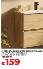 Specchiera Contenitore Con Lampada Led Specchiera Contenitore Con Lampada Led