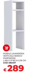 Mobile Lavanderia Verticale Bianco Dimension