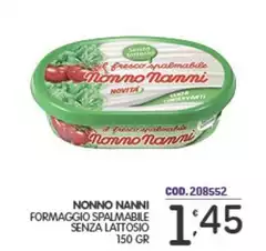 Nonno Nanni - Formaggio Spalmabile Senza Lattosio Nonno Nanni - Formaggio Spalmabile Senza Lattosio
