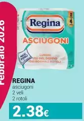 Regina - Asciugoni 2 Veli 2 Rotoli