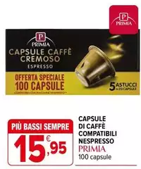 Primia - Capsule Di Caffe Compatibili Nespresso