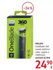 Philips - Oneblade 360 Blade Rasoio Elettrico 1 Pezzo Philips - Oneblade 360 Blade Rasoio Elettrico 1 Pezzo