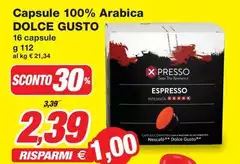 Gusto decò - Capsule 100% Arabica