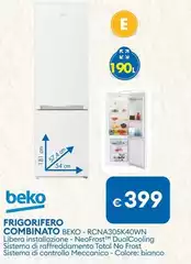 Beko - Frigorifero Combinato RCNA305K40WN