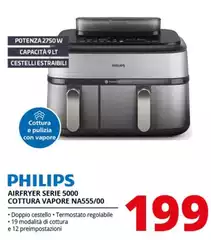 Philips - Airfryer Serie 5000 Cottura Vapore NA555/00