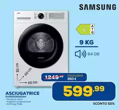 Samsung - Asciugatrice DV90DG52A0AH