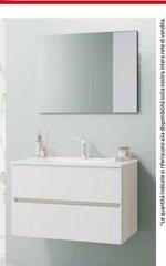 Mobile Da Bagno Sospeso Santorini Con Frontali Cannettati Bianco Lucido